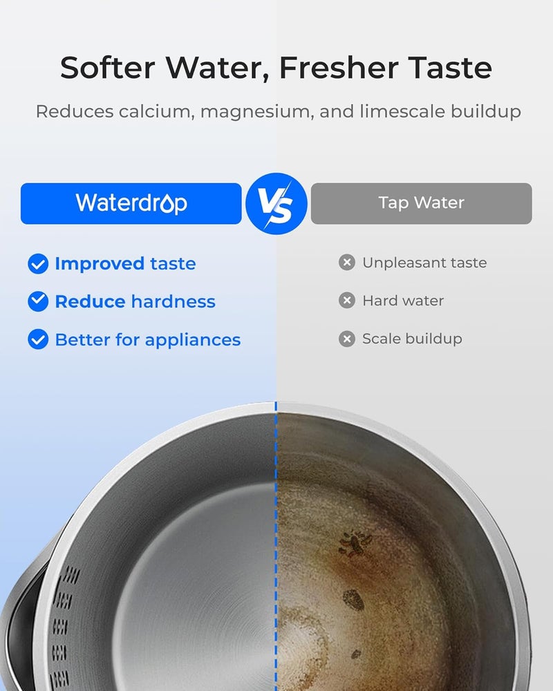 Waterdrop فلاتر استبدال WD-EWFLY لموزع المياه الكهربائي WD-ED11W/WD-ED12W/WD-ED09W/WD-ED21W، تقليل 70+ ملوث، تليين المياه، 3 عبوات - Image 5
